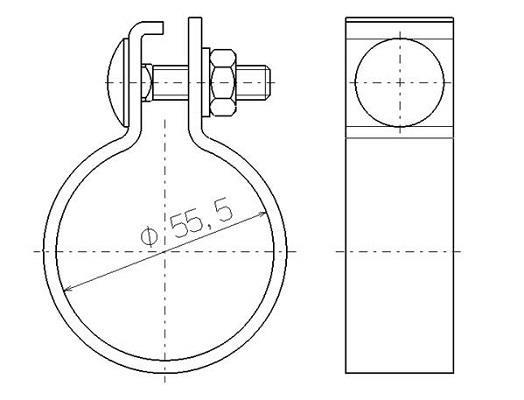 Collier de serrage, échappement WALKER 81971