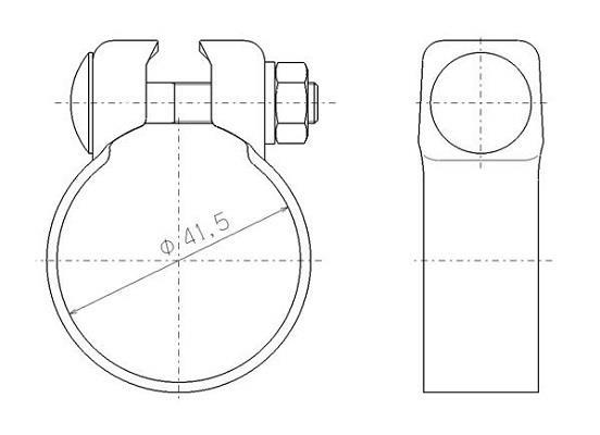 Collier de serrage, échappement WALKER ref. 81981