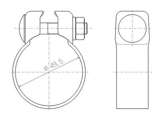 Collier de serrage, échappement WALKER ref. 81986
