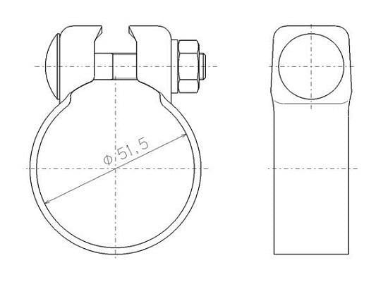 Collier de serrage, échappement WALKER ref. 81987