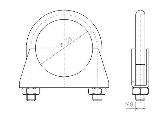 Collier de serrage, échappement WALKER ref. 82304