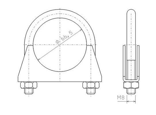 Collier de serrage, échappement WALKER ref. 82314