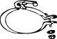 Collier de serrage, échappement WALKER ref. 82566