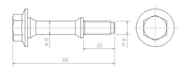 Boulon, système d'échappement WALKER ref. 83169