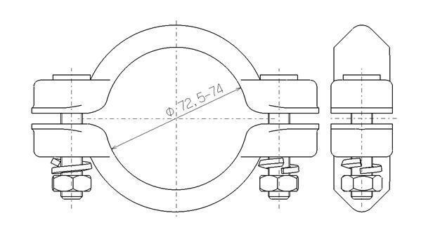 Collier de serrage, échappement WALKER ref. 86170