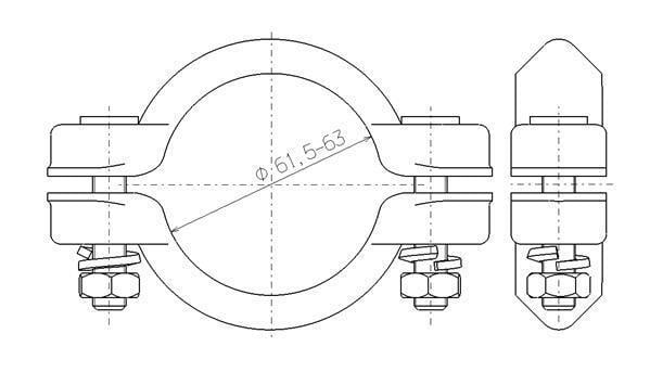 Collier de serrage, échappement WALKER ref. 86206