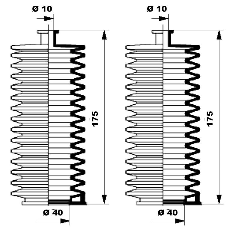 Juego de fuelles, dirección MOOG ref. K150011