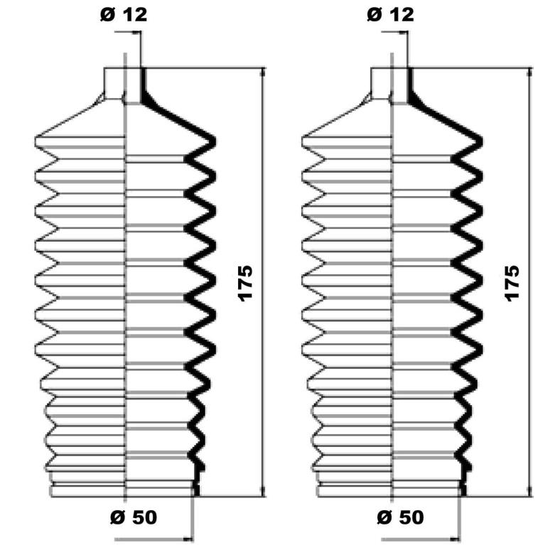 Soufflet de direction (Soufflet de cremaillere) MOOG ref. K150014