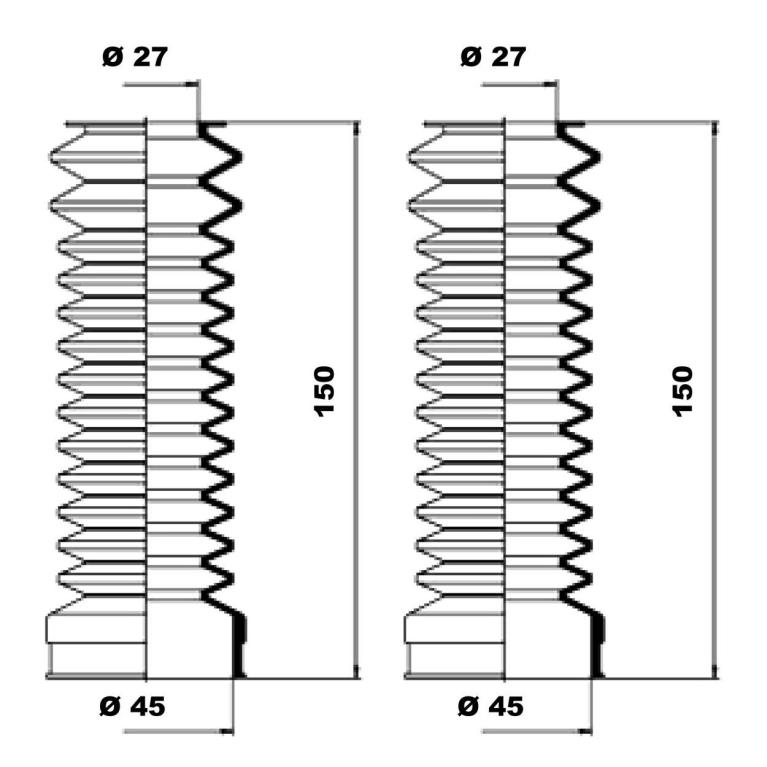 Soufflet de direction (Soufflet de cremaillere) MOOG ref. K150022