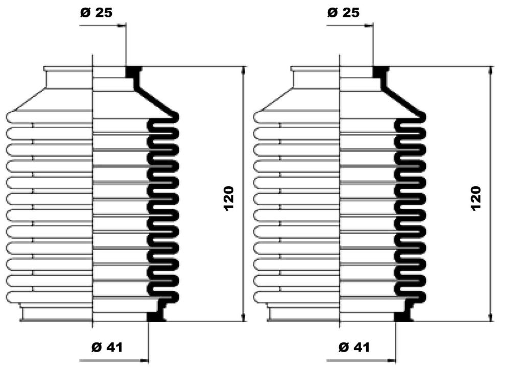 Soufflet de direction (Soufflet de cremaillere) MOOG ref. K150024
