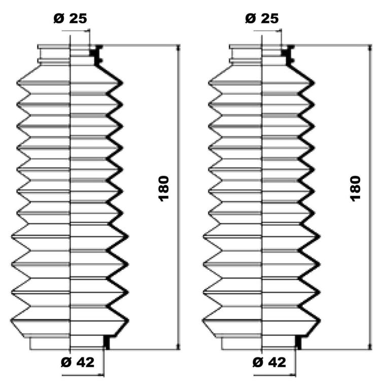 Juego de fuelles, dirección MOOG ref. K150025