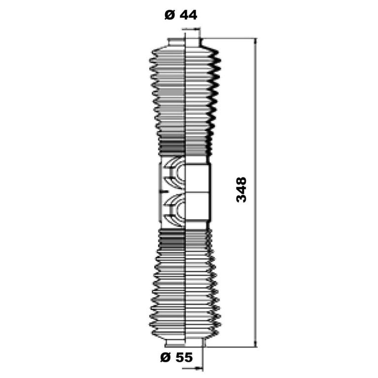 Soufflet de direction (Soufflet de cremaillere) MOOG ref. K150072