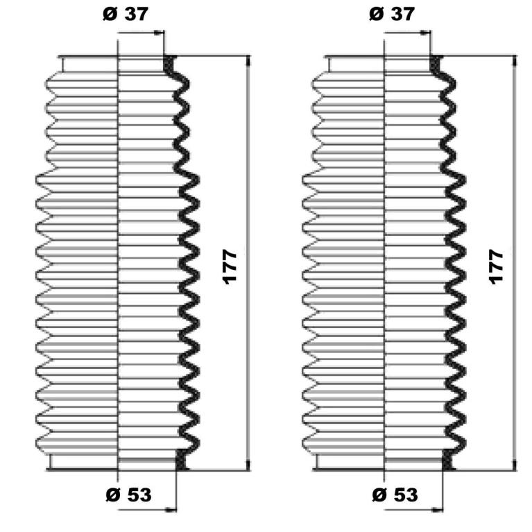 Soufflet de direction (Soufflet de cremaillere) MOOG ref. K150091