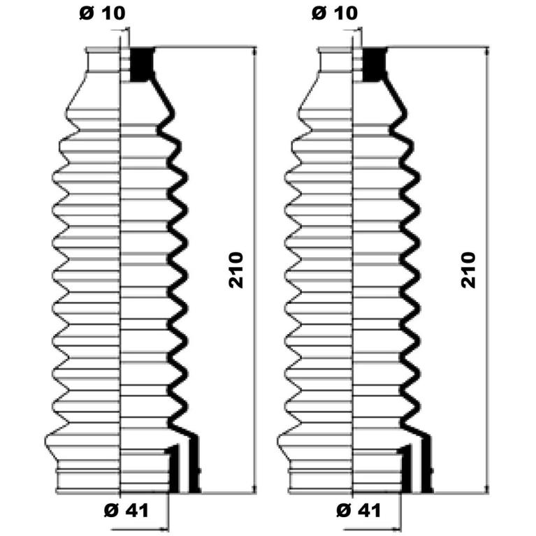 Soufflet de direction (Soufflet de cremaillere) MOOG ref. K150094