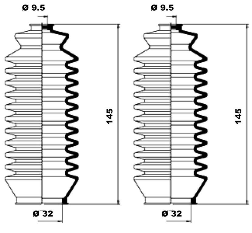 Conjunto de vedantes do fole de direção MOOG ref. K150096