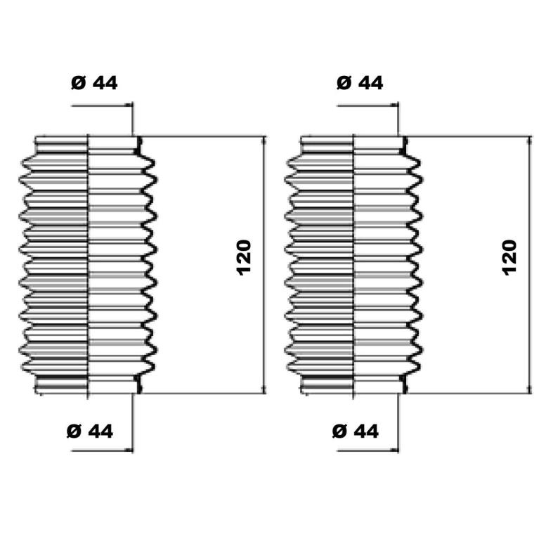 Juego de fuelles, dirección MOOG ref. K150101