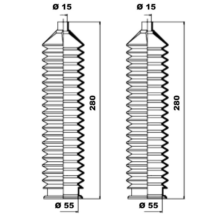 Soufflet de direction (Soufflet de cremaillere) MOOG ref. K150109