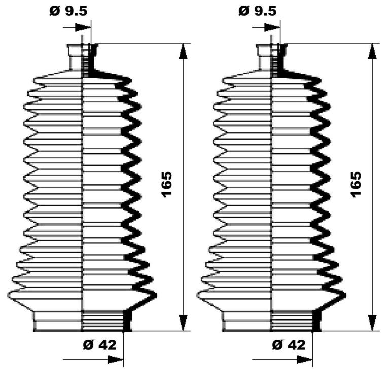 Soufflet de direction (Soufflet de cremaillere) MOOG ref. K150133
