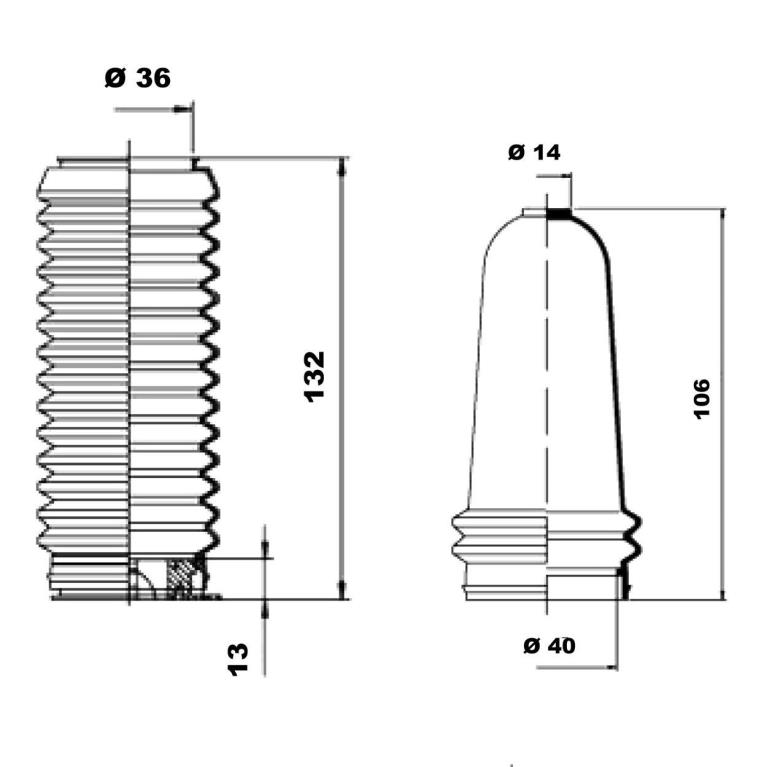 Soufflet de direction (Soufflet de cremaillere) MOOG K150150