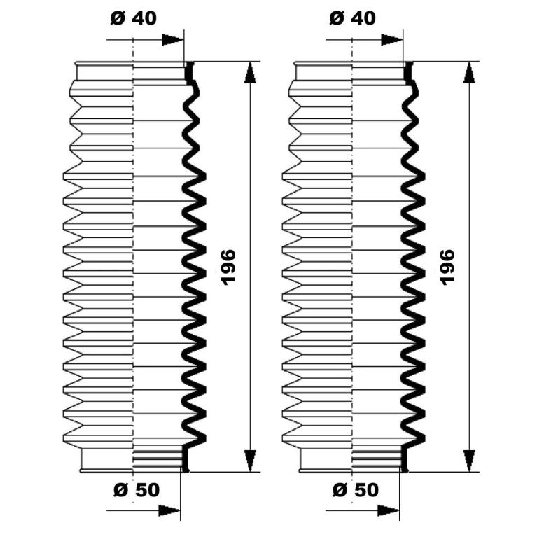 Soufflet de direction (Soufflet de cremaillere) MOOG ref. K150162