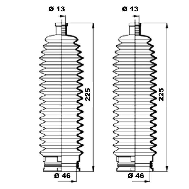 Soufflet de direction (Soufflet de cremaillere) MOOG ref. K150180