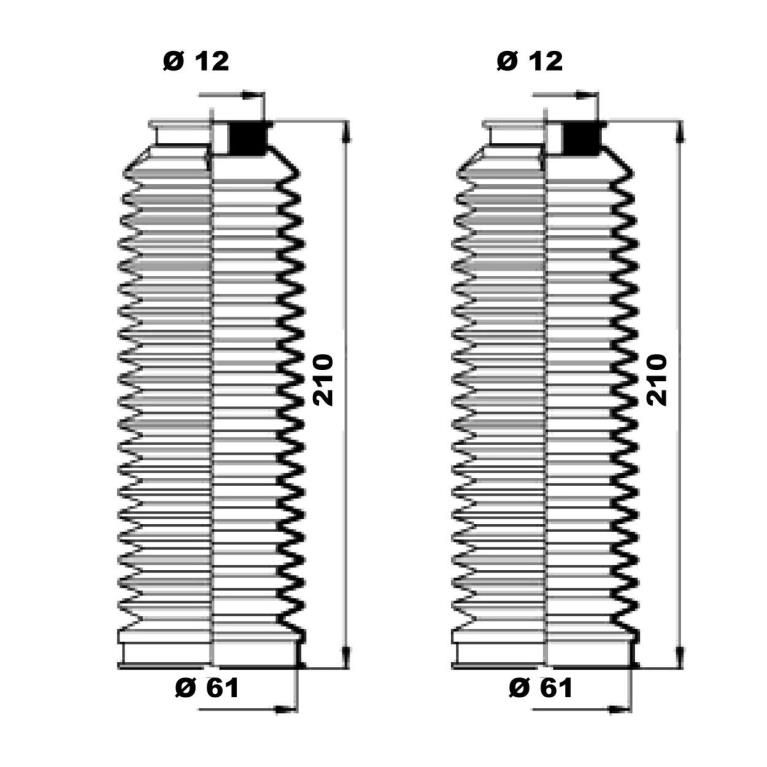 Soufflet de direction (Soufflet de cremaillere) MOOG ref. K150181
