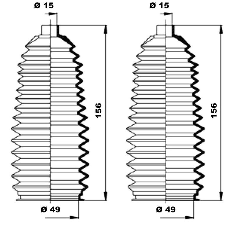 Soufflet de direction (Soufflet de cremaillere) MOOG ref. K150197