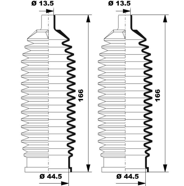 Jeu de joints-soufflets, direction MOOG ref. K150245