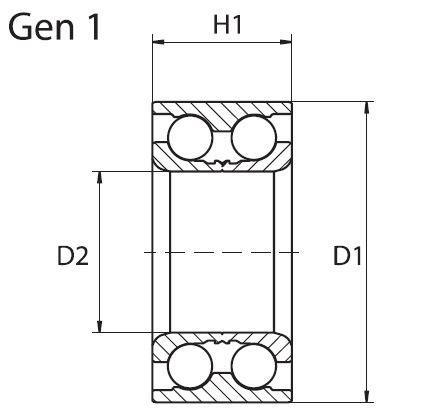 Roulement de roue MOOG ref. PE-WB-11370