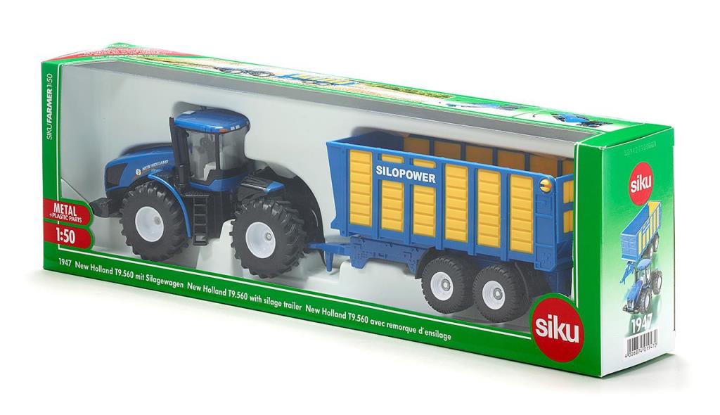 Camions, tracteurs, pompiers et petites voitures SIKU Tracteur avec remorque ensilage - ref. 1947