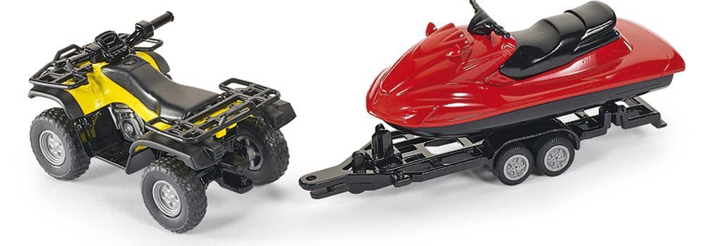 Camions, tracteurs, pompiers et petites voitures SIKU Quad avec remorque et Jet-Ski - ref. 2314
