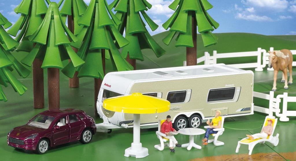 Camions, tracteurs, pompiers et petites voitures SIKU Voiture avec caravane - ref. 2542