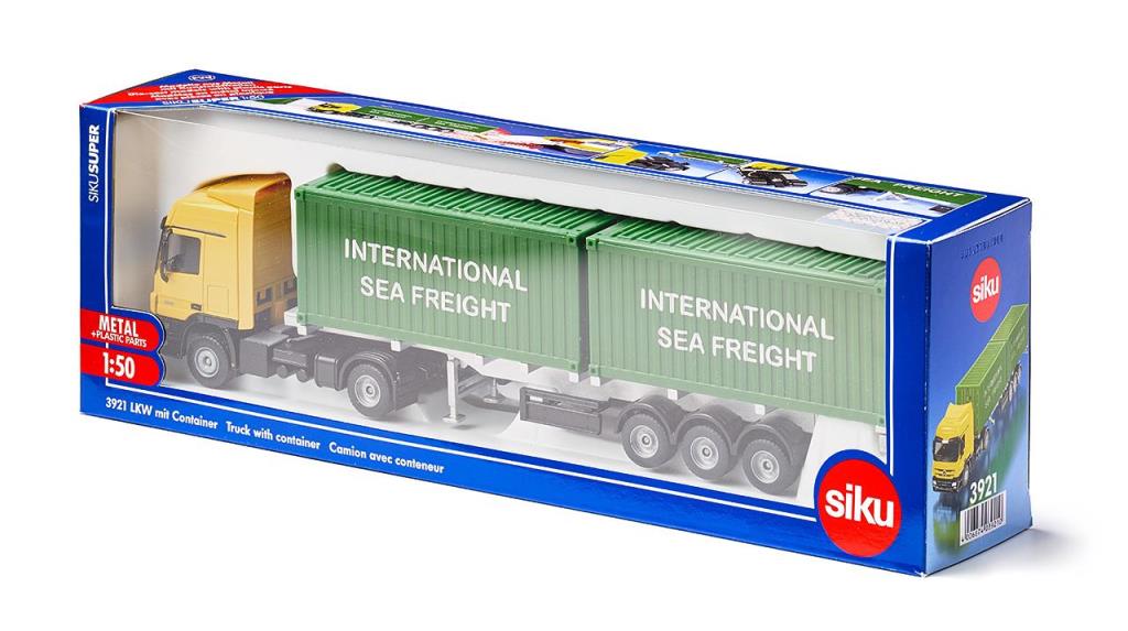 Camions, tracteurs, pompiers et petites voitures SIKU Camion avec conteneur - ref. 3921