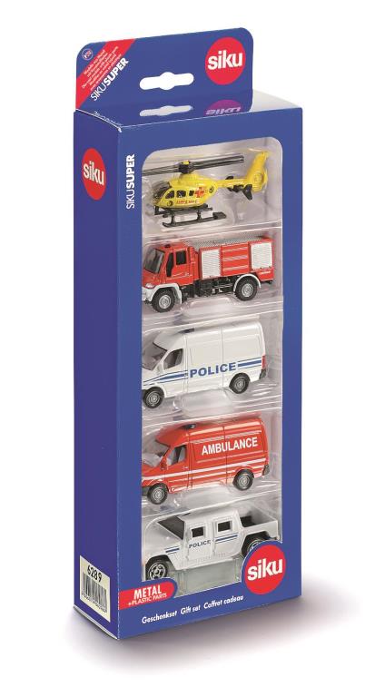 Camions, tracteurs, pompiers et petites voitures SIKU 5 véhicules de secours - ref. 6289