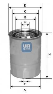 Filtro combustible UFI Filters ref. 24.339.00
