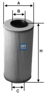 Filtre à huile UFI Filters ref. 25.583.00