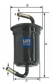 Filtre à carburant (Filtre à gasoil) UFI Filters ref. 31.636.00