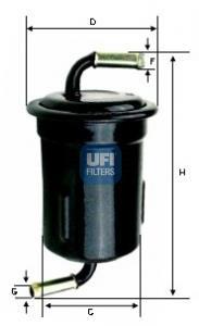 Filtre à carburant (Filtre à gasoil) UFI Filters 31.715.00