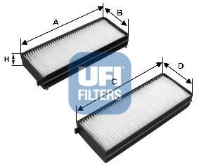 Filtre d'habitacle (Filtre à pollen) UFI Filters ref. 53.142.00