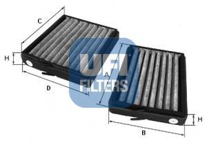 Filtre d'habitacle (Filtre à pollen) UFI Filters ref. 54.130.00