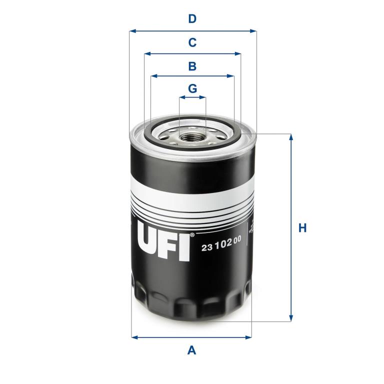 Filtre à huile UFI Filters ref. 23.102.00