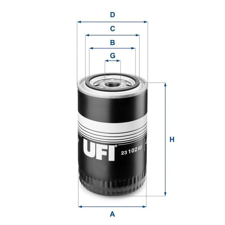 Filtre à huile UFI Filters ref. 23.102.02