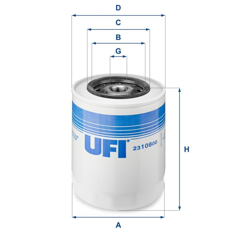 Filtre à huile UFI Filters ref. 23.108.00