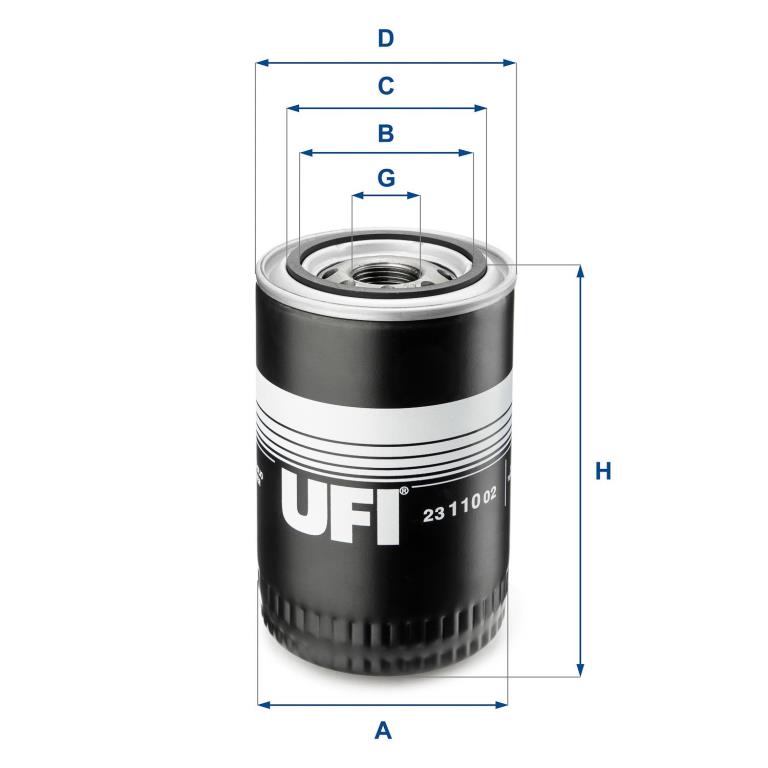 Filtre à huile UFI Filters ref. 23.110.02