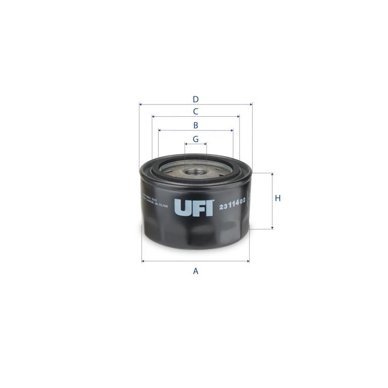 Filtre à huile UFI Filters ref. 23.114.02
