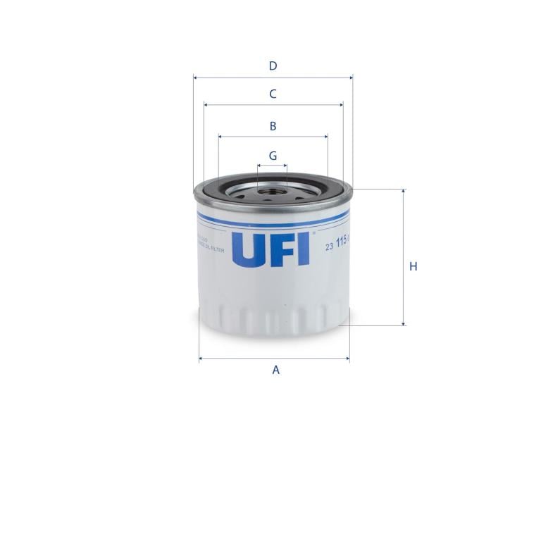 Filtre à huile UFI Filters ref. 23.115.00