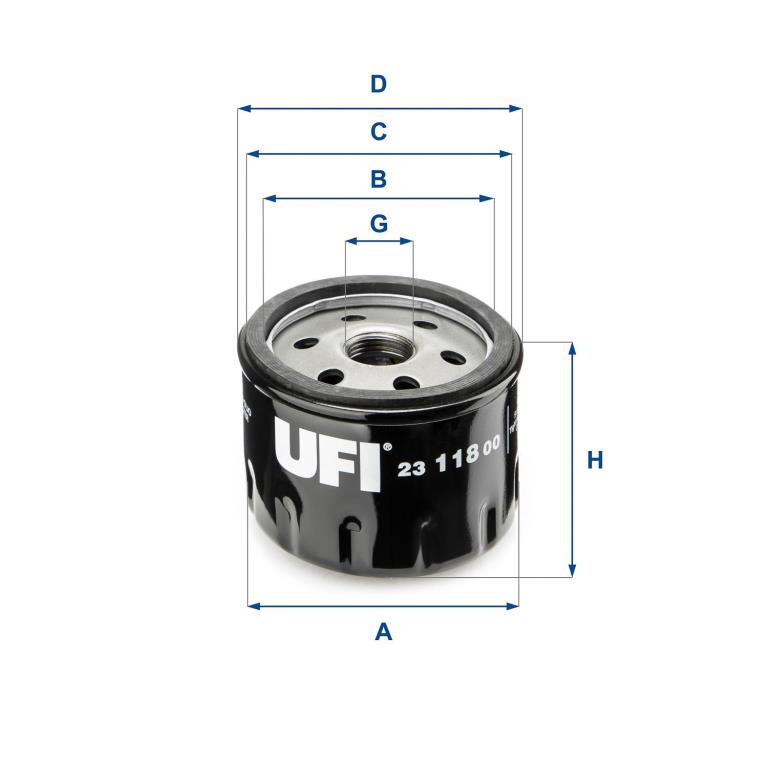 Filtre à huile UFI Filters ref. 23.118.00