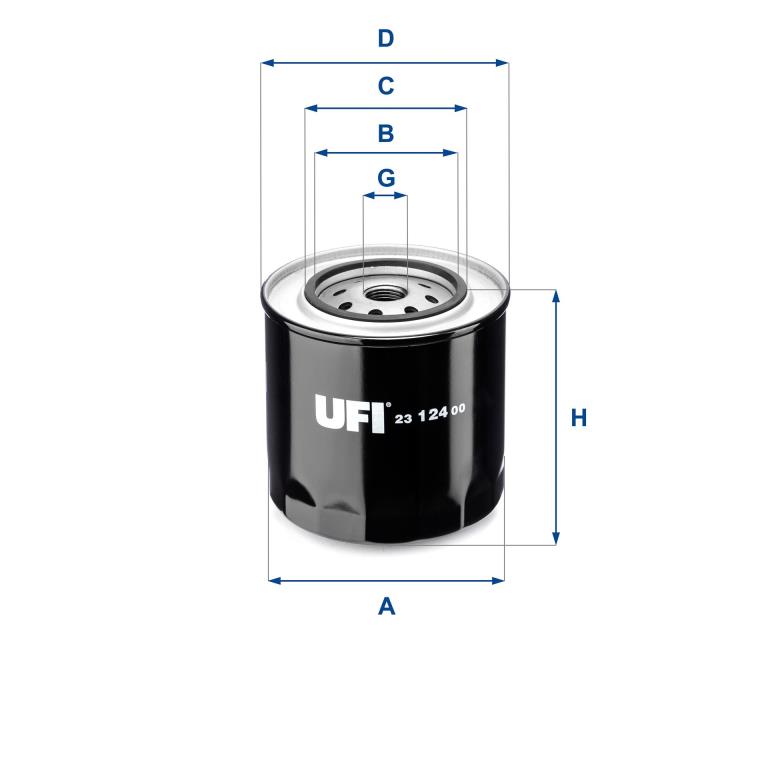 Filtre à huile UFI Filters ref. 23.124.00