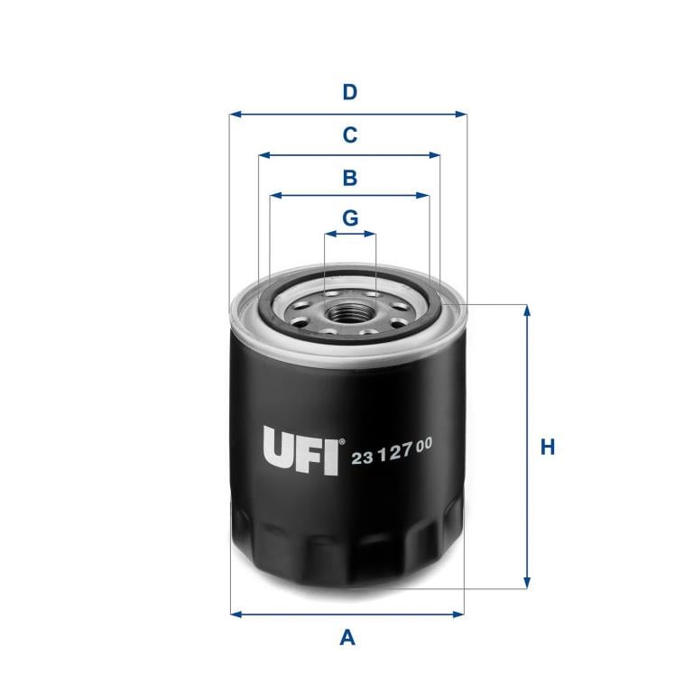 Filtre à huile UFI Filters ref. 23.127.00