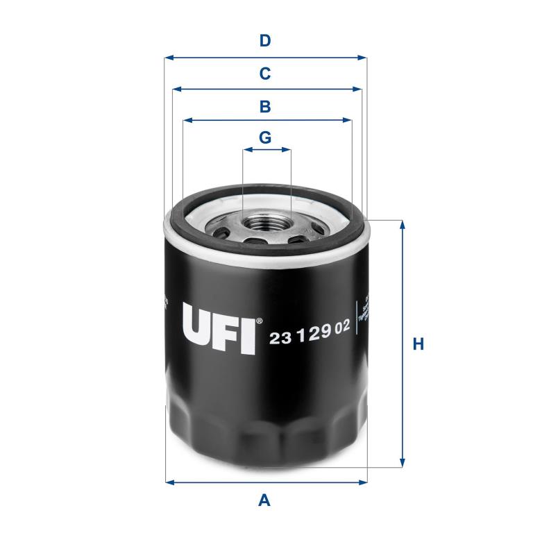 Filtre à huile UFI Filters ref. 23.129.02